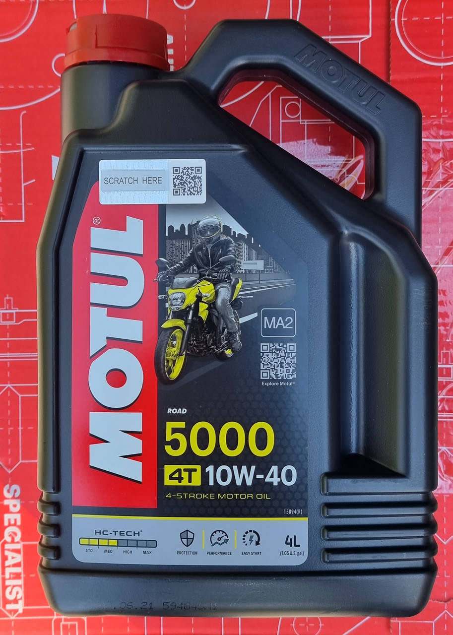 

Масло моторное для мотоциклов Motul 5000 4T SAE 10W40 (4L)