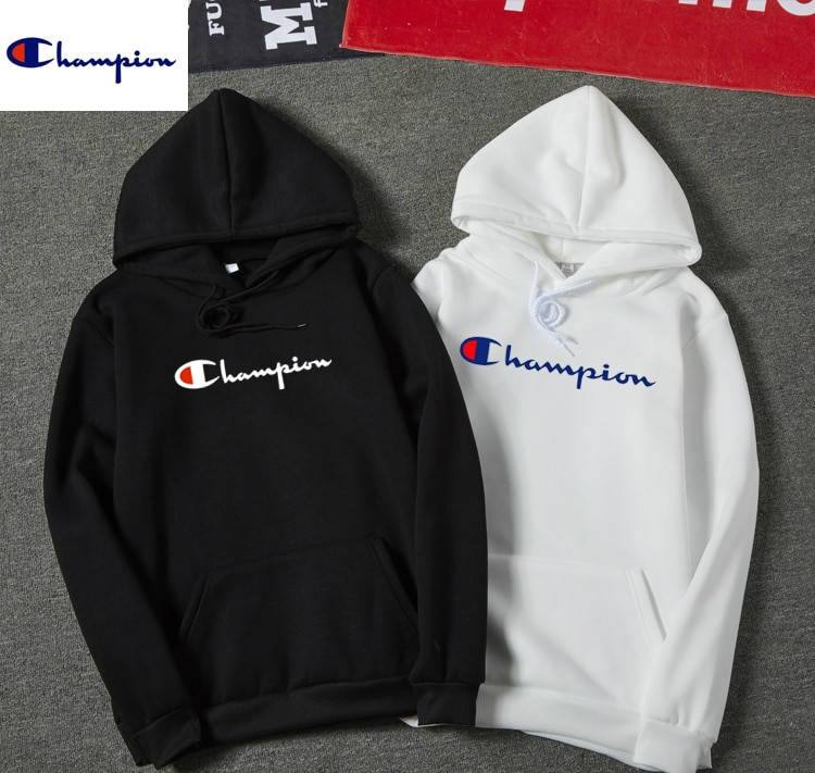 

Худи Champion черное, белое, серое с логотипом, унисекс (мужское, женское, детское)