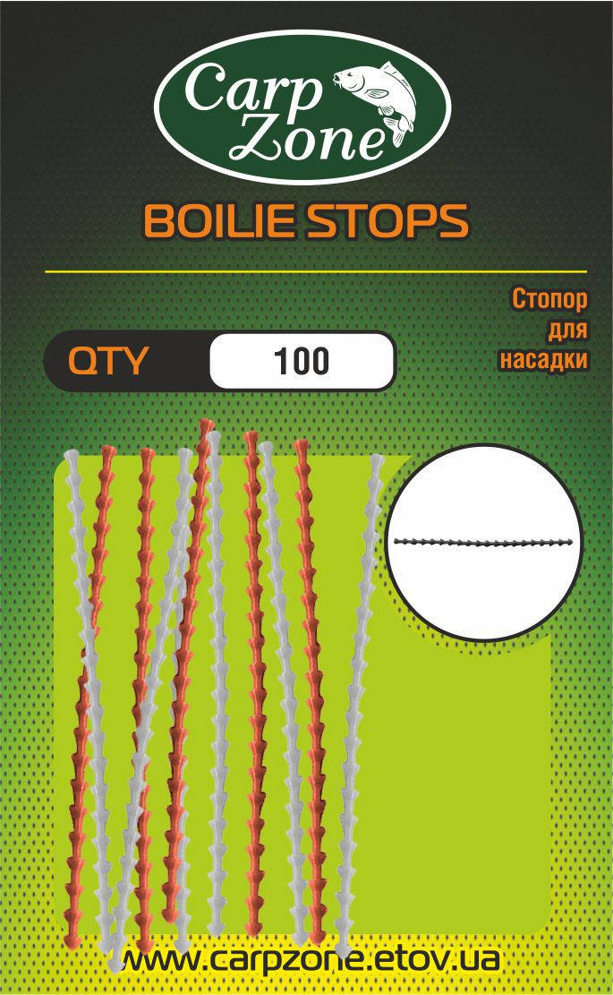 

Стопор для насадок 10x10 шт 100 стопоров BOILIE STOPS White + Orange
