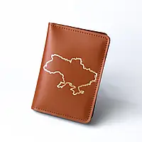 Докхолдер ''Карта України'' (коричнева з позолотою)