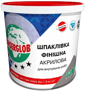 Шпаклівка фінішна акрилова для внутрішніх робіт ANSERGLOB 5кг