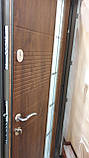 Вхідні двері ДК метал/мдф зі склопакетом вуличні антрацит RAL 8019 Фора, фото 2