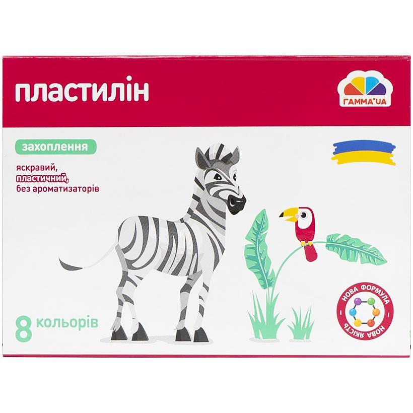 Пластилін дитячий "Захоплення" 8кол+стек 128г 200310