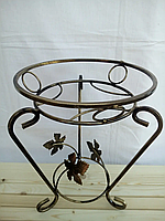 Кована підставка для квітів на 1 од (низька широка), підставка для рослин металева