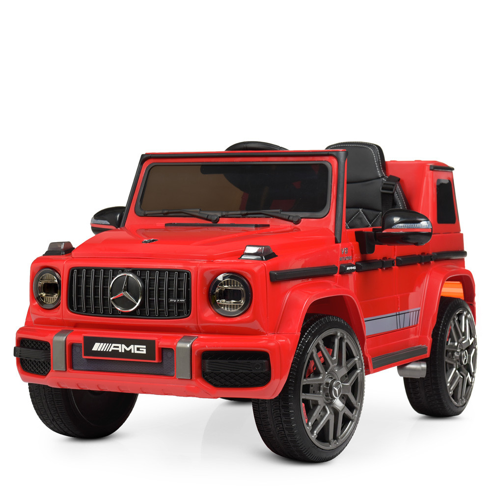 Дитячий електромобіль BMW JJ2164EBLR-3 2 акумулятори 6V4AH, шкіряне сидіння, колеса EVA, USB, MP3