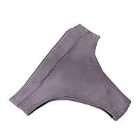 Жіночі безшовні трусики бразиліани Lesko A02# Ліловий M у рубчик 7 шт., фото 4