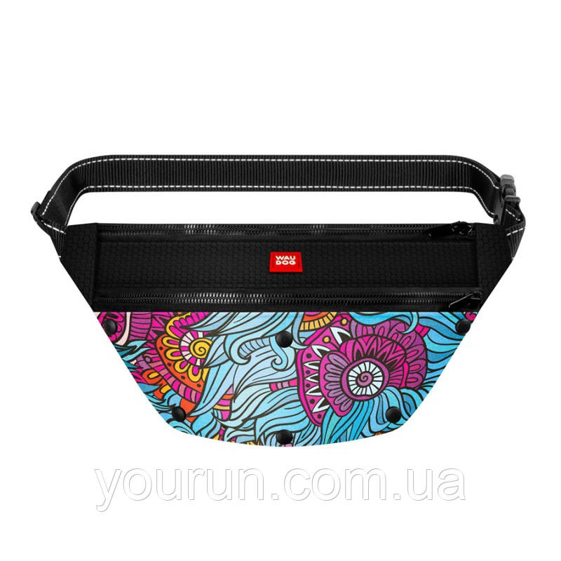 Collar (Коллар) Waudog Family поясна сумка-бананка для корму та аксесуарів, малюнок "Summer", 33x17x10 см