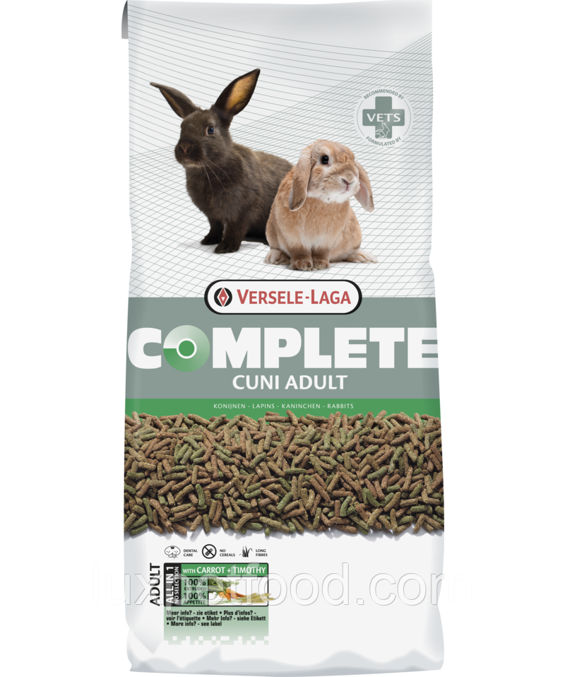 Versele laga cuni корм для кроликів Versele-Laga cuni adult complete 1.75кг Верселе лага куні компліт корм для дорослих кроликів