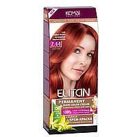 Стійка крем-фарба для волосся «Elitan» 7.44 Ірландський мідний шатен