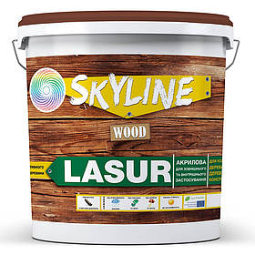 Лазур декоративно-захисна для обробки дерева LASUR Wood SkyLine Безбарвна 5л