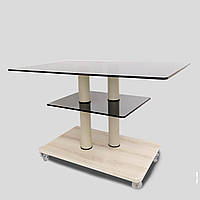 Скляний журнальний стіл прямокутний Commus Bravo Max P gg-pepel-2bg60
