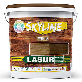 Лазур декоративно-захисна для обробки дерева LASUR Wood SkyLine Кипарис 5л