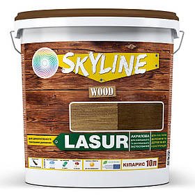 Лазур декоративно-захисна для обробки дерева LASUR Wood SkyLine Кипарис 10л