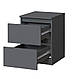 Сучасна тумба приліжкова сіра 40 см з двома шухлядами в спальню Брайт 2Ш, фото 2