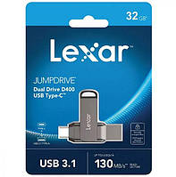 Накопитель OTG USB to Type-C 32GB LEXAR JumpDrive D400 (USB 3.1)