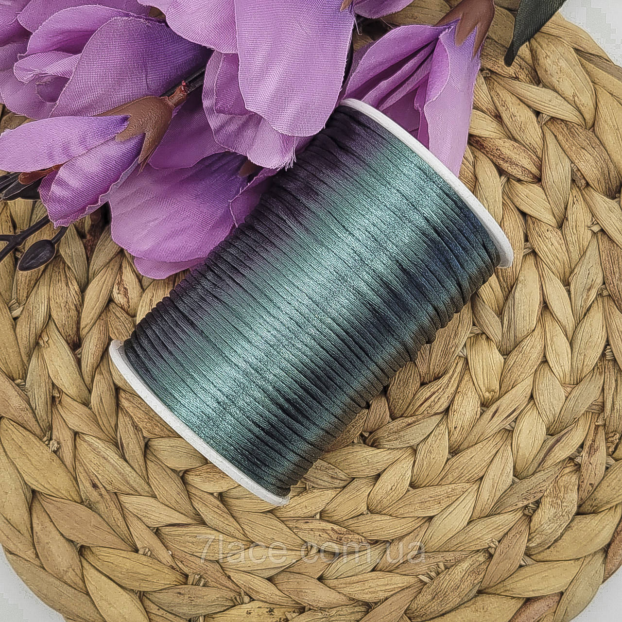 Шнур корсетний (сатиновий, шовковий) / колір ХВОЯ / 2 мм / замовлення від 1 метра, фото 1