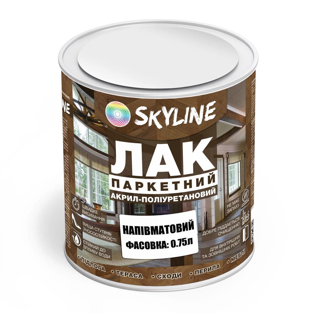 Лак для Підлоги Skyline Паркетний Акрил-поліуретановий Напівматовий 0.75 л