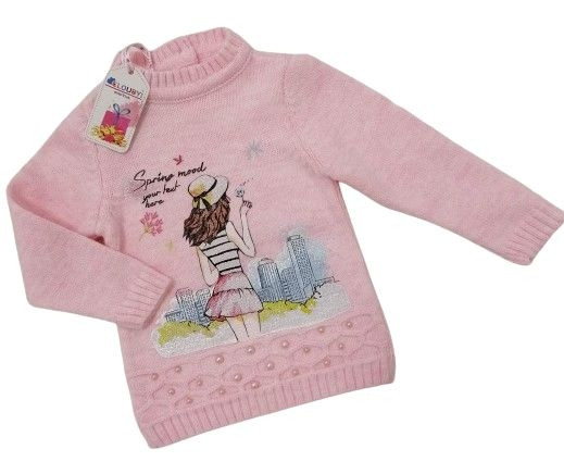 Светр для дівчинки Cloudy Kids на зріст 98 см рожева (077)