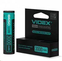 Аккумулятор Videx Li-ion 18650 3000mAh 3,7V с защитой