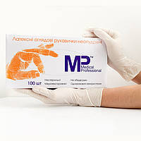 Перчатки латексные опудренные Medical Professional s m l 100 шт