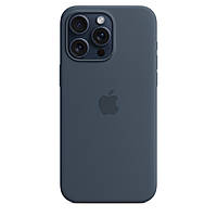 Чехол магсейв iPhone 15 Pro Max,противоударный чехол с максейф,бампер Apple 15 Pro Max темно-синий с анимацией