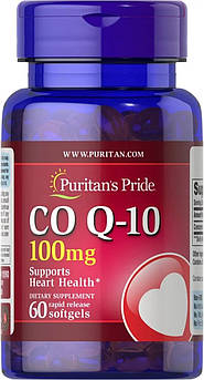 Co Q10 100 мг Puritan's Pride Q-SORB для зміцнення судин серця 60 капсул