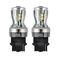 Світлодіод 12/24V P27(3156) Білий P27W 14x2835SMD 350Lm 6000K "Brevia" CANbus №10338 (2шт)