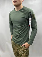 Тактический лонгслив с длинными рукавами и шивронами на плечах для военных M
