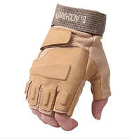 Мотоциклетные беспалые перчатки (с защитной вставкой) Койот L