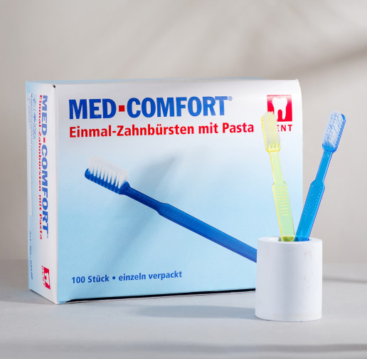 Одноразові зубні щітки Ampri Med Comfort з пастою 100 шт.