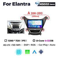 Штатная магнитола Hyundai Elantra (MD) (2011-2013) M300 (4/32 Гб), 2K (2000x1200) QLED, GPS + 4G + CarPlay