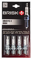 Свічки - "Brisk" - DR15YC1.4B SUPER Зазор-1.1мм, ключ-16 (2110-2112-09-інж (16-ти клап.) Aveo, Lanos