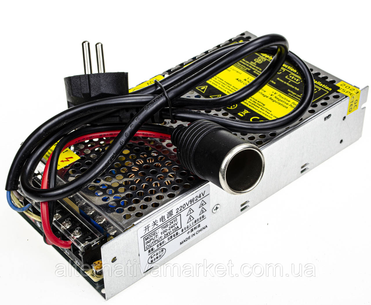 Адаптер з 220V на 24V прикурювач 10А (потужність 240W, для компресора, автохолодильника, мийки), фото 1