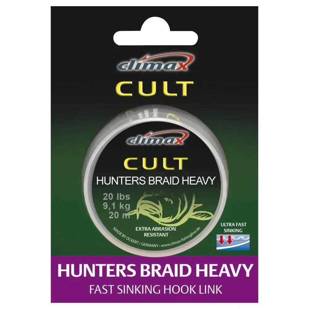 Поводковый материал Climax CULT Heavy Hunters Braid weed 20 lbs, 20 m, фото 1