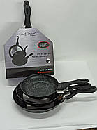 Набір сковорідок Cheffinger CF-FA03 Black з антипригарним покриттям, фото 4