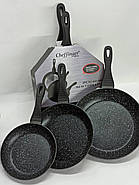 Набір сковорідок Cheffinger CF-FA03 Black з антипригарним покриттям, фото 2