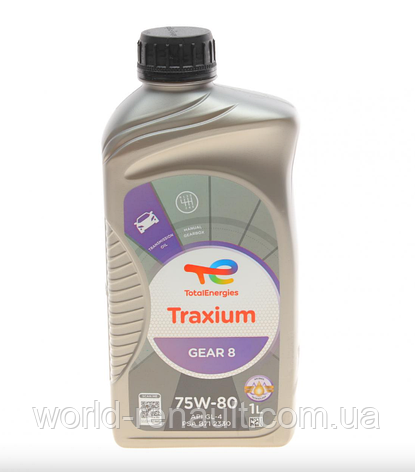 Трансмісійна олія Total TRAXIUM GEAR 8 75W-80, GL-4, 1л, фото 2