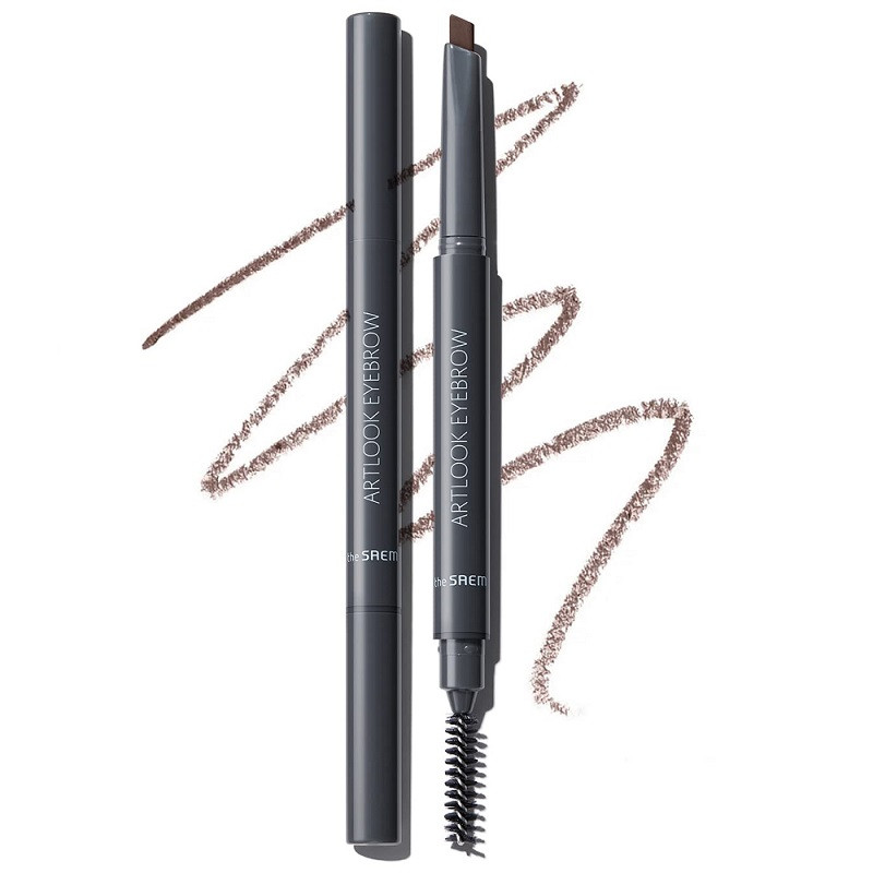 Карандаш для бровей з щіточкою 03 Сіро-коричневий The Saem Saemul Artlook Eyebrow 03 Grey Brown