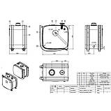 Бак гідравлічний бокового кріплення алюмінієвий 180 л (620х675х450), фото 2