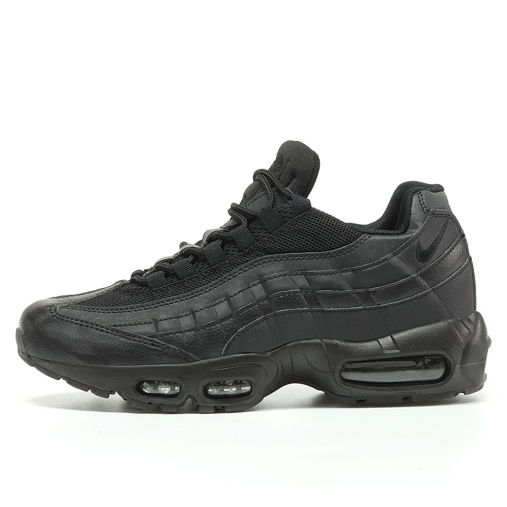 Чоловічі кросівки Nike Air Max 95 Black, чорні шкіряні кросівки найк аір макс 95 аїр, фото 1