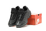 Чоловічі кросівки Nike Air Max 95 Black, чорні шкіряні кросівки найк аір макс 95 аїр, фото 6