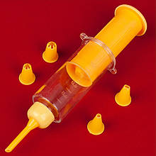 Шприц кондитерський 5 насадок L19см D4,5см