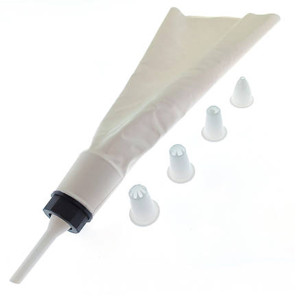 Мішок кондитерський L28см ширина 14см + 5-ть насадок + перехідник "MILK SYRINGE SET", фото 1