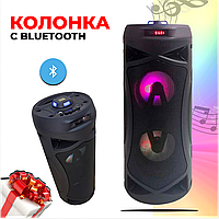 Портативная музыкальная колонка c радио и bluetooth cмарт колонки с led подсветкой