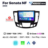Штатная магнитола Hyundai Sonata (NF) (2009-2010) M300 (4/32 Гб), HD (1280x720) QLED, GPS + 4G + CarPlay