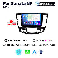 Штатная магнитола Hyundai Sonata (NF) (2009-2010) M300 (4/32 Гб), 2K (2000x1200) QLED, GPS + 4G + CarPlay