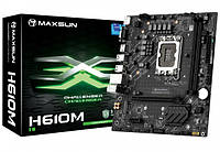 Мат.плата LGA1700, Maxsun Challenger H610M, H610, 2xDDR4, Int.Video(CPU), 3xSATA3, 1xPCI-E 16x 4.0, 1xPCI-E