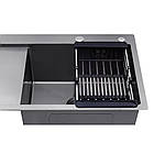 Мийка Kroner 7849RHM права та змішувач для кухні з висувним виливом Kroner — PVD03916 сенсорний, фото 4