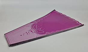 Конусне паковання під квіти h70/15низ/45верх метал малиновий (100 шт.) візерунок136 (4) (100 шт)