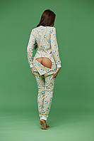 Піжама жіноча SweetJama з вирізом на попі "Затишок" з начосом